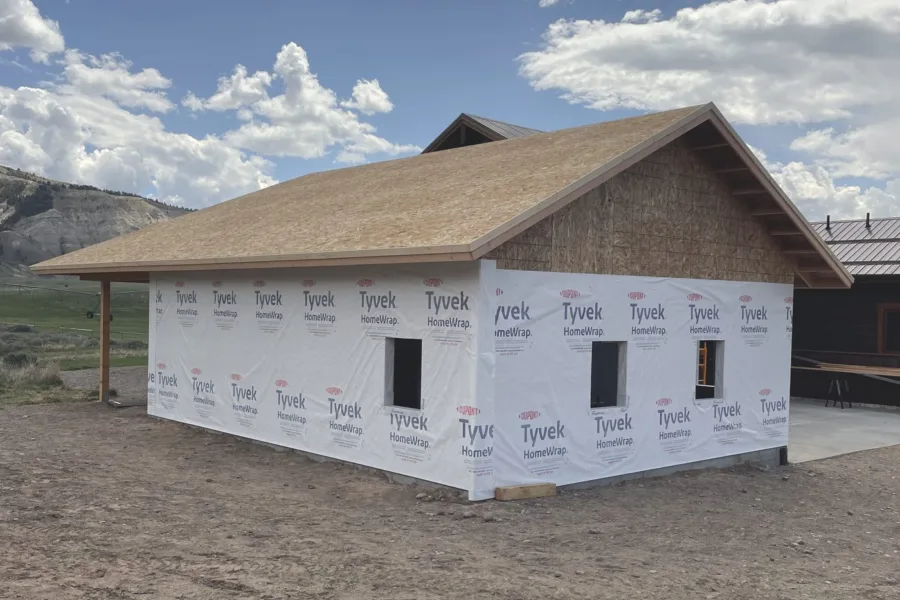 House wrap on, ready for siding